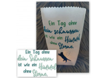 Stickdatei - Spruch "Ein Tag ohne dein Schnurren ist wie ein Himmel ohne Sterne."